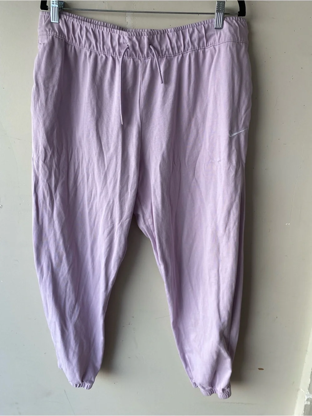NIKE Lilac Purple Cotton Jersey Easy Jogger Pants XL Pastelcore Lounge